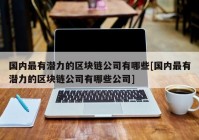 国内最有潜力的区块链公司有哪些[国内最有潜力的区块链公司有哪些公司]