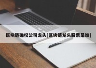 区块链确权公司龙头[区块链龙头股票是谁]